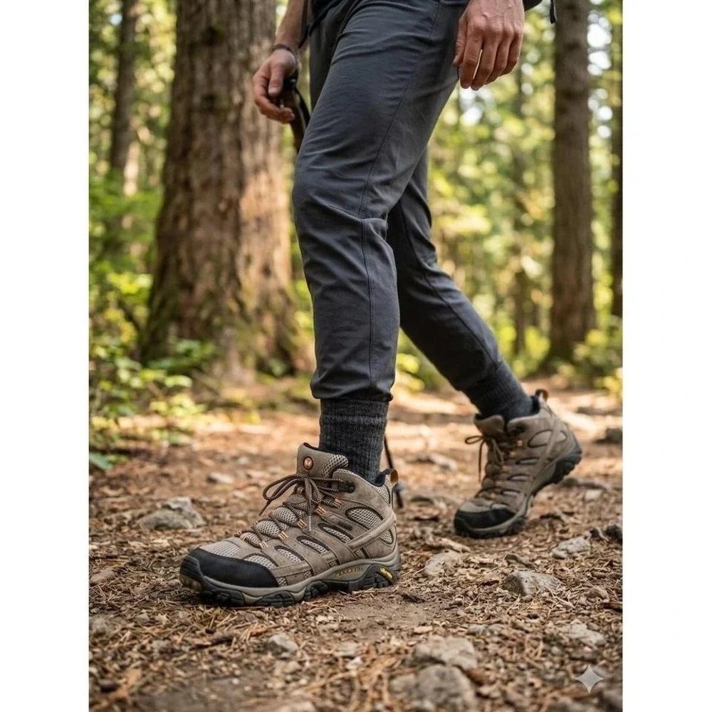 Merrell 10 Moab 2 Mid GORE-TEX Hiking Boots Men's Vibram Waterproof Brown